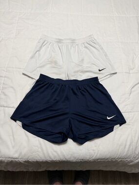 Nike Women’s Athletic Shorts Duo — White & Navy